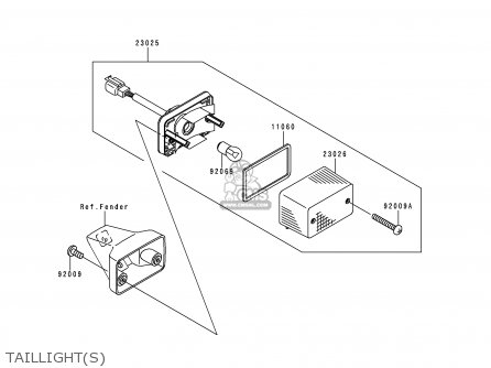 TAILLIGHT(S) - KL250H1 SUPER SHERPA 1997 GREECE