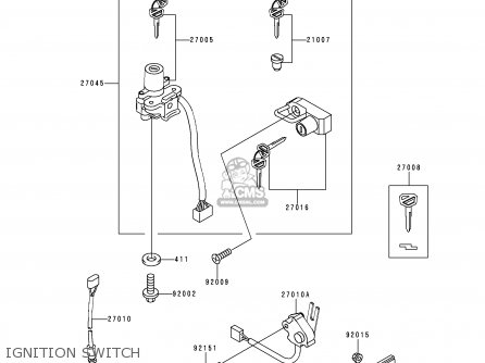 IGNITION SWITCH - KL250H1 SUPER SHERPA 1997 GREECE