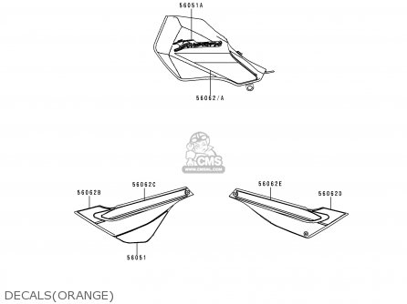 DECALS(ORANGE) - KL250H1 SUPER SHERPA 1997 GREECE
