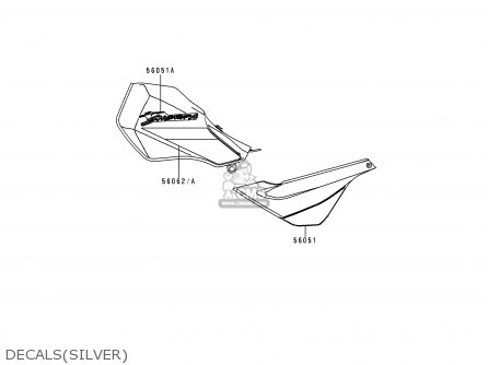 DECALS(SILVER) - KL250H1 SUPER SHERPA 1997 GREECE