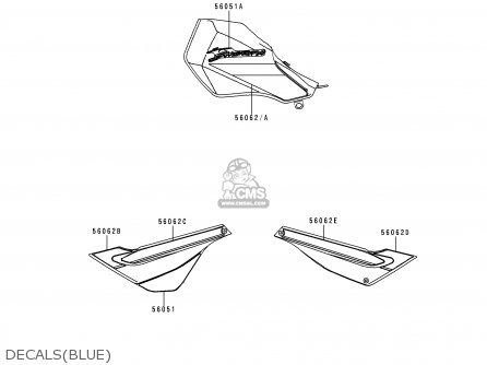 DECALS(BLUE) - KL250H1 SUPER SHERPA 1997 GREECE