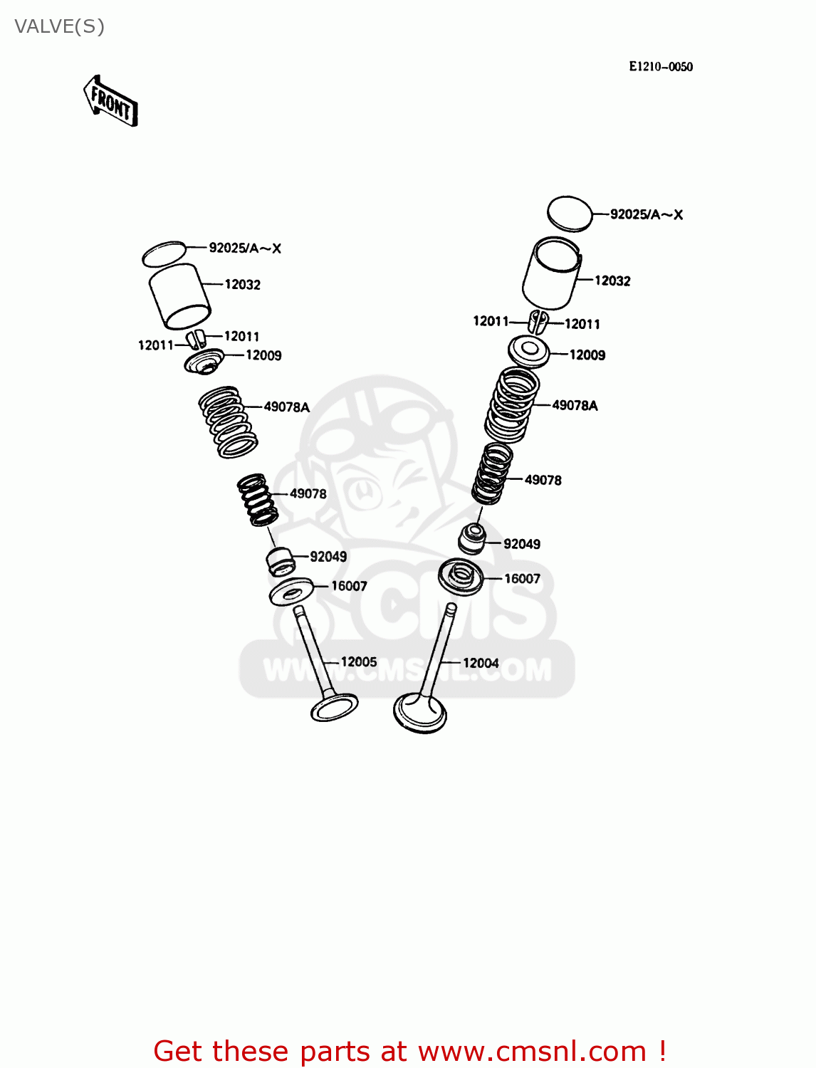 VALVE(S) KL500-A1 KLR500 1987 NORWAY AR