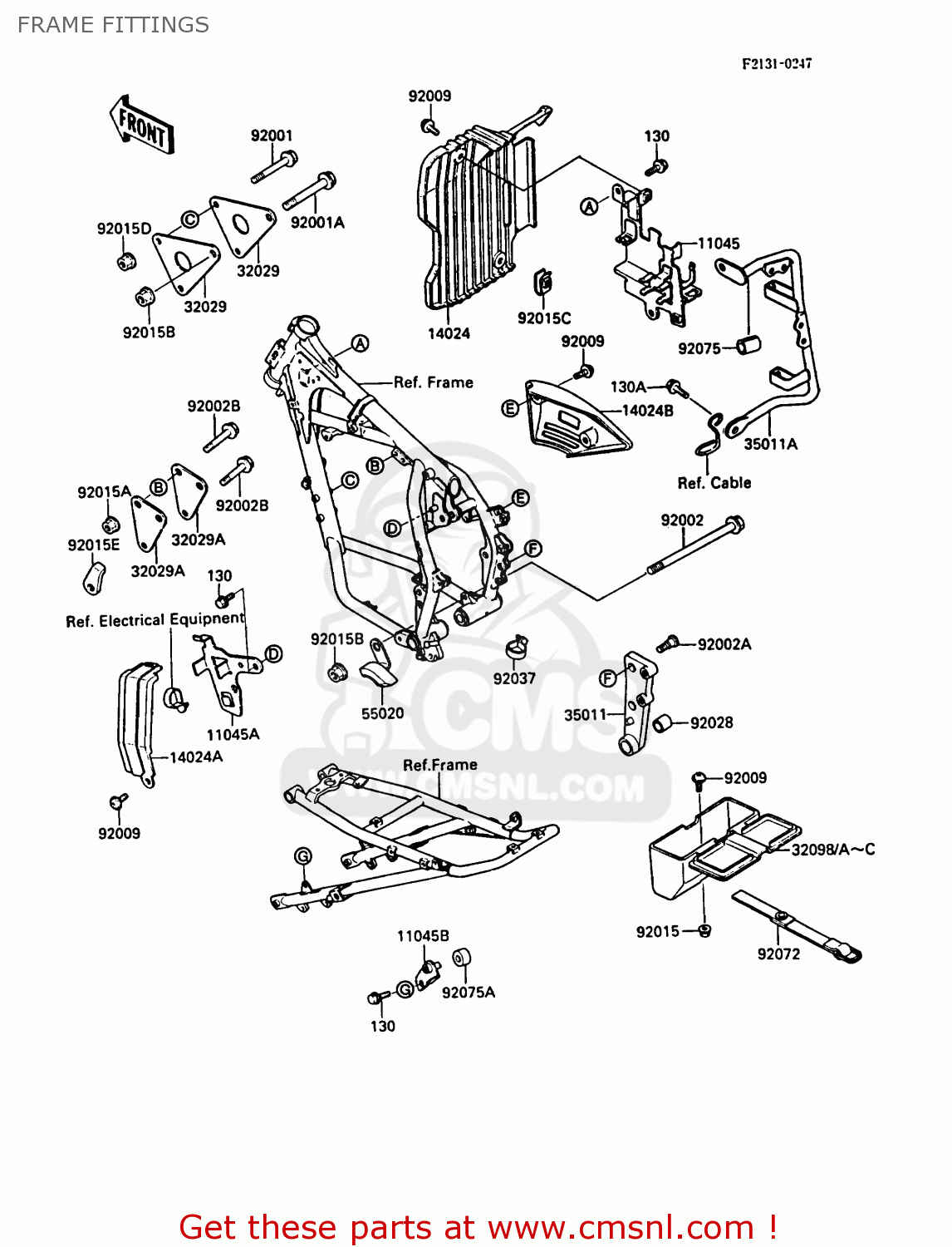 FRAME FITTINGS KL500-A1 KLR500 1987 NORWAY AR