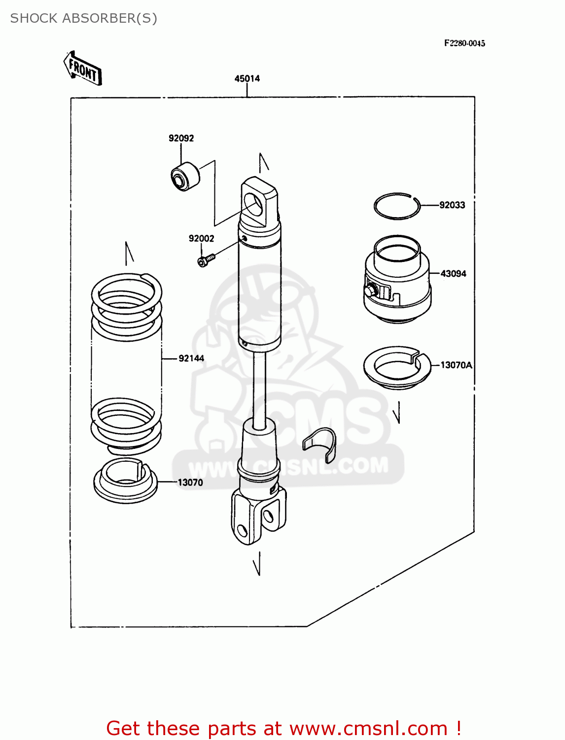 SHOCK ABSORBER(S) KL500-A1 KLR500 1987 NORWAY AR