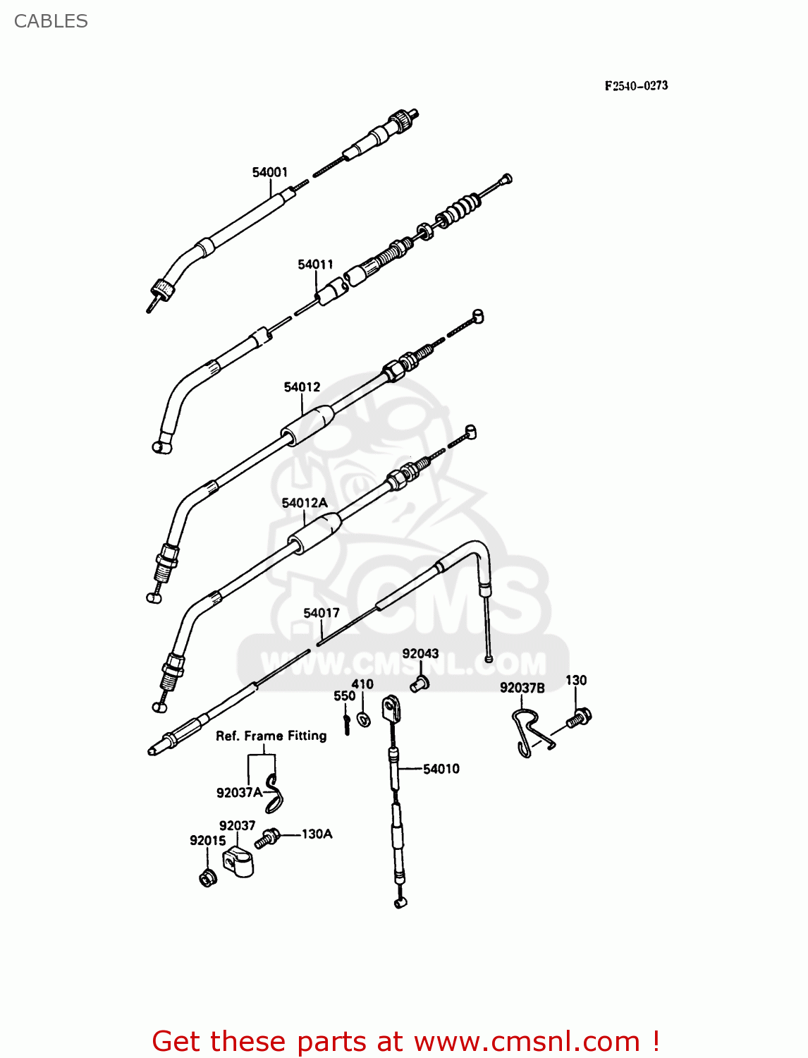 CABLES KL500-A1 KLR500 1987 NORWAY AR
