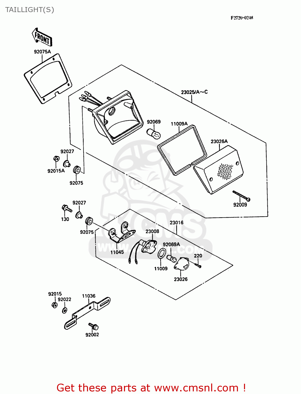 TAILLIGHT(S) KL500-A1 KLR500 1987 NORWAY AR