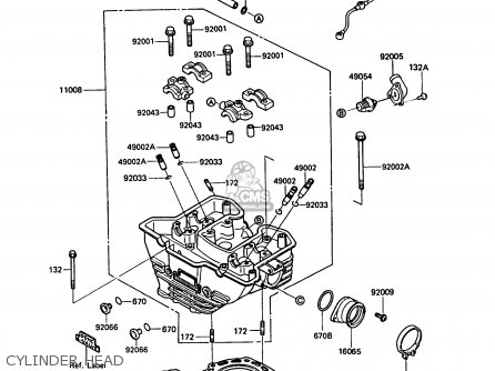 CYLINDER HEAD - KL500-A1 KLR500 1987 NORWAY AR