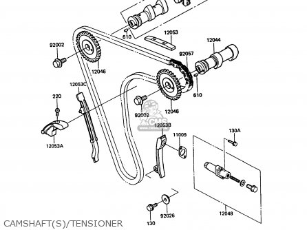CAMSHAFT(S)/TENSIONER - KL500-A1 KLR500 1987 NORWAY AR