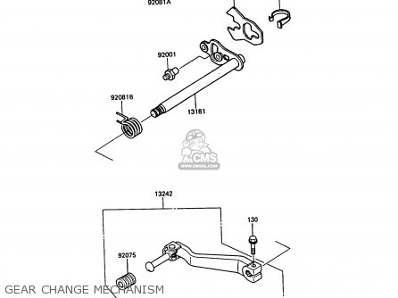 GEAR CHANGE MECHANISM - KL500-A1 KLR500 1987 NORWAY AR