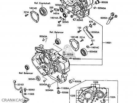 CRANKCASE - KL500-A1 KLR500 1987 NORWAY AR