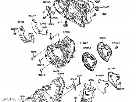 ENGINE COVER(S) - KL500-A1 KLR500 1987 NORWAY AR
