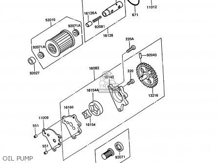 OIL PUMP - KL500-A1 KLR500 1987 NORWAY AR