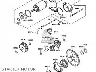 STARTER MOTOR - KL500-A1 KLR500 1987 NORWAY AR