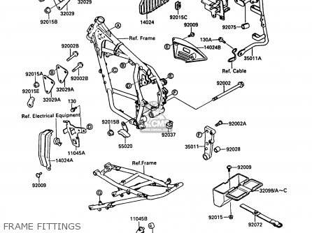 FRAME FITTINGS - KL500-A1 KLR500 1987 NORWAY AR