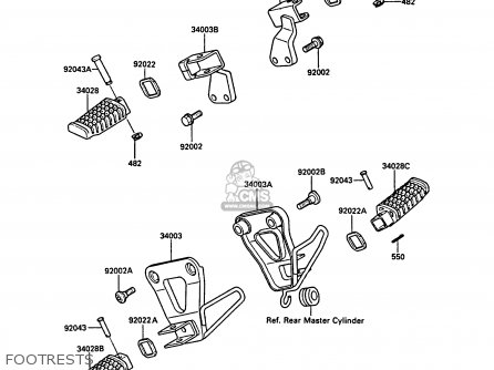 FOOTRESTS - KL500-A1 KLR500 1987 NORWAY AR