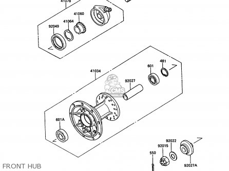 FRONT HUB - KL500-A1 KLR500 1987 NORWAY AR