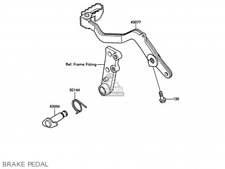 BRAKE PEDAL - KL500-A1 KLR500 1987 NORWAY AR
