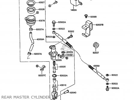 REAR MASTER CYLINDER - KL500-A1 KLR500 1987 NORWAY AR