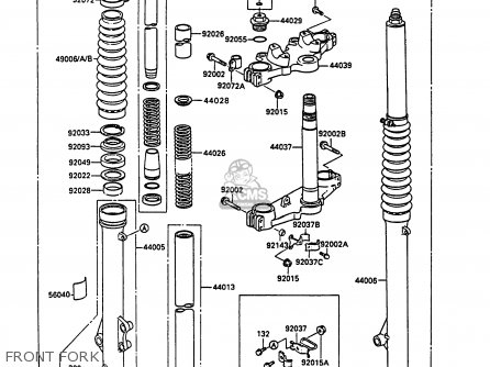 FRONT FORK - KL500-A1 KLR500 1987 NORWAY AR