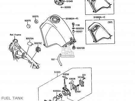 FUEL TANK - KL500-A1 KLR500 1987 NORWAY AR