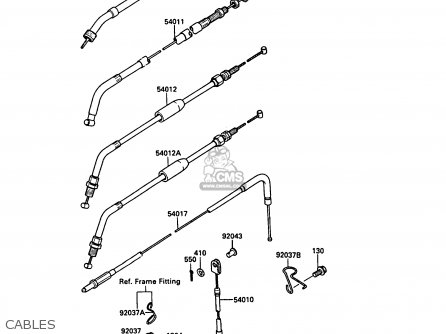 CABLES - KL500-A1 KLR500 1987 NORWAY AR