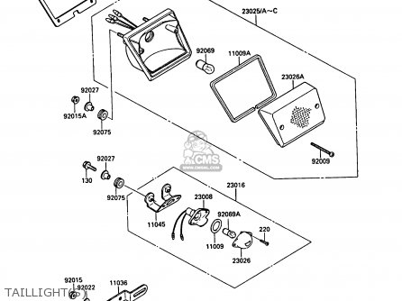 TAILLIGHT(S) - KL500-A1 KLR500 1987 NORWAY AR