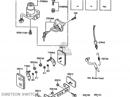 IGNITION SWITCH - KL500-A1 KLR500 1987 NORWAY AR