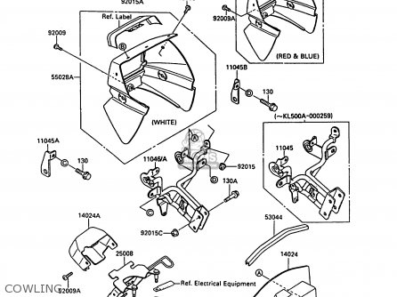 COWLING - KL500-A1 KLR500 1987 NORWAY AR
