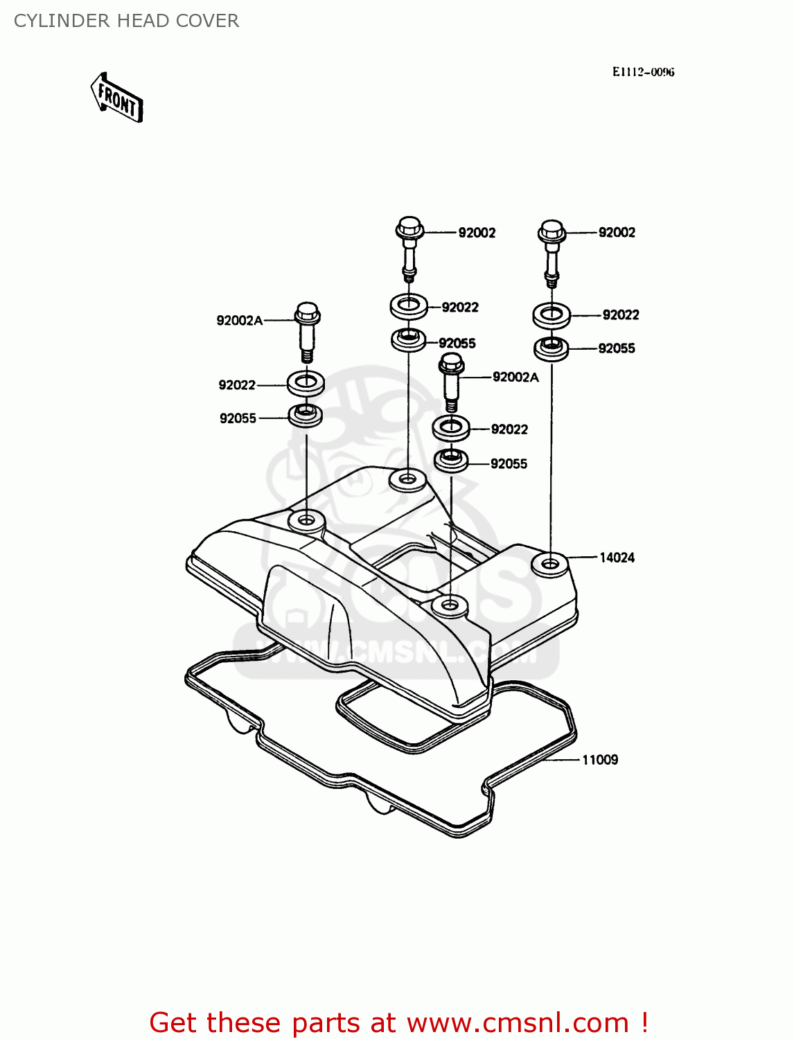 CYLINDER HEAD COVER KL500-A2 KLR500 1988 AR