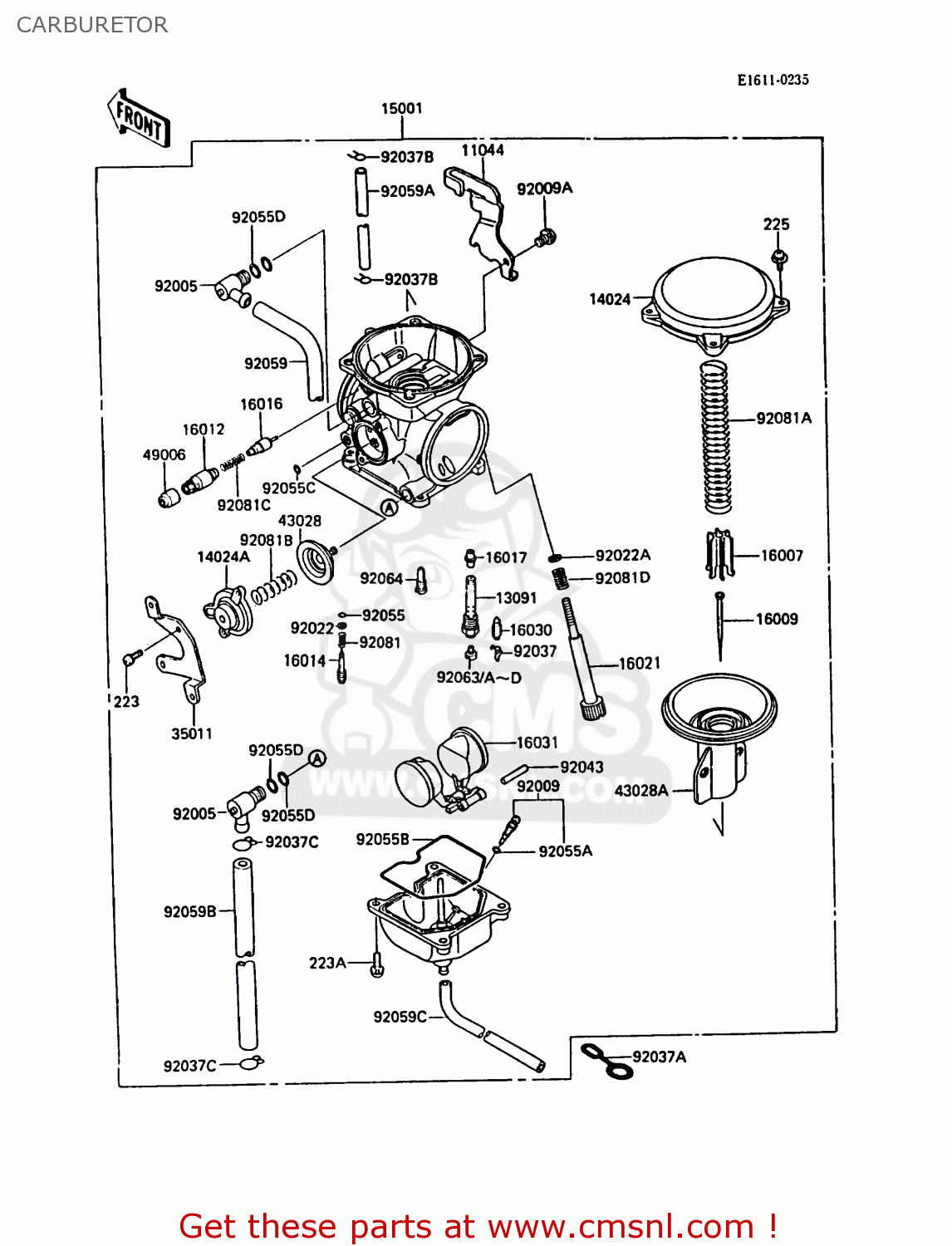 CARBURETOR KL500-A2 KLR500 1988 AR