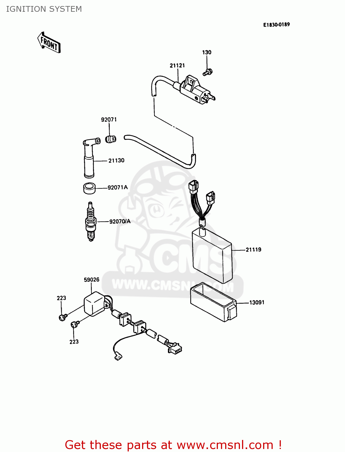 IGNITION SYSTEM KL500-A2 KLR500 1988 AR