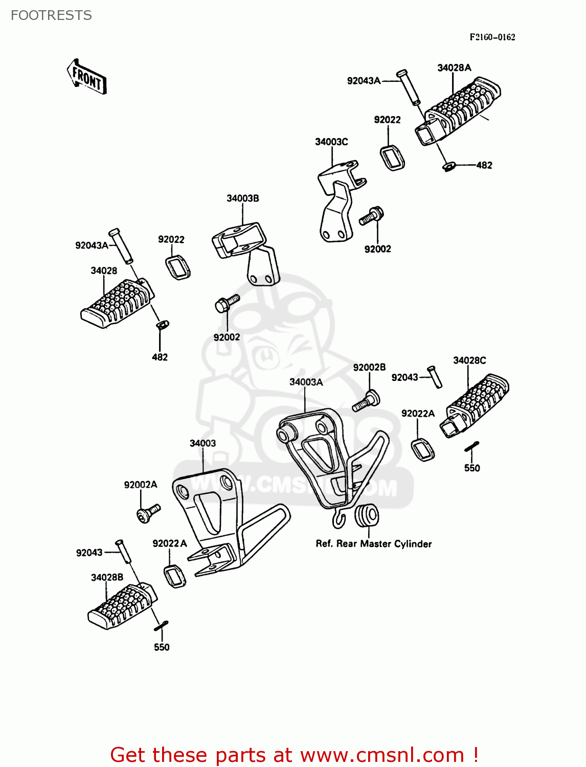 FOOTRESTS KL500-A2 KLR500 1988 AR