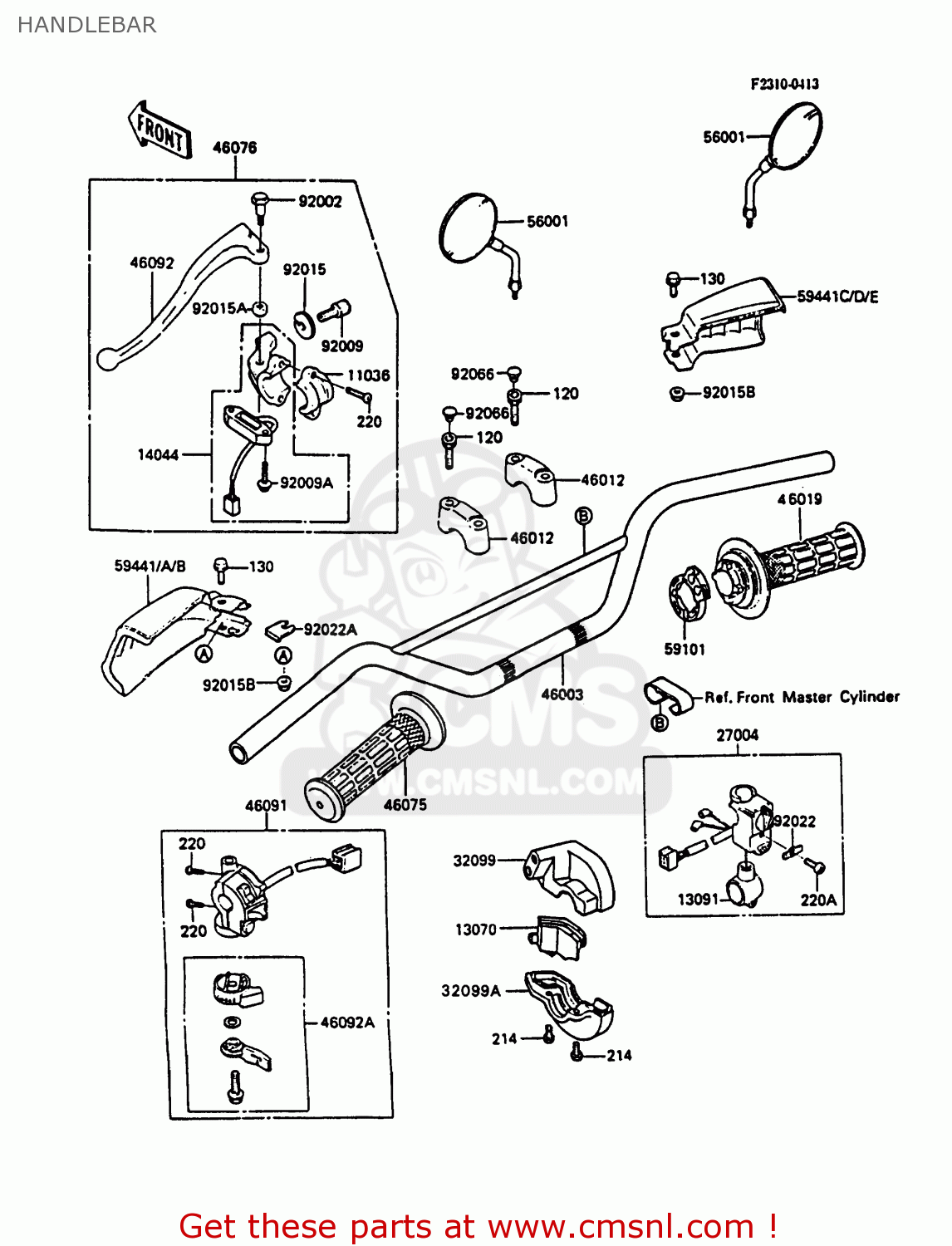 HANDLEBAR KL500-A2 KLR500 1988 AR