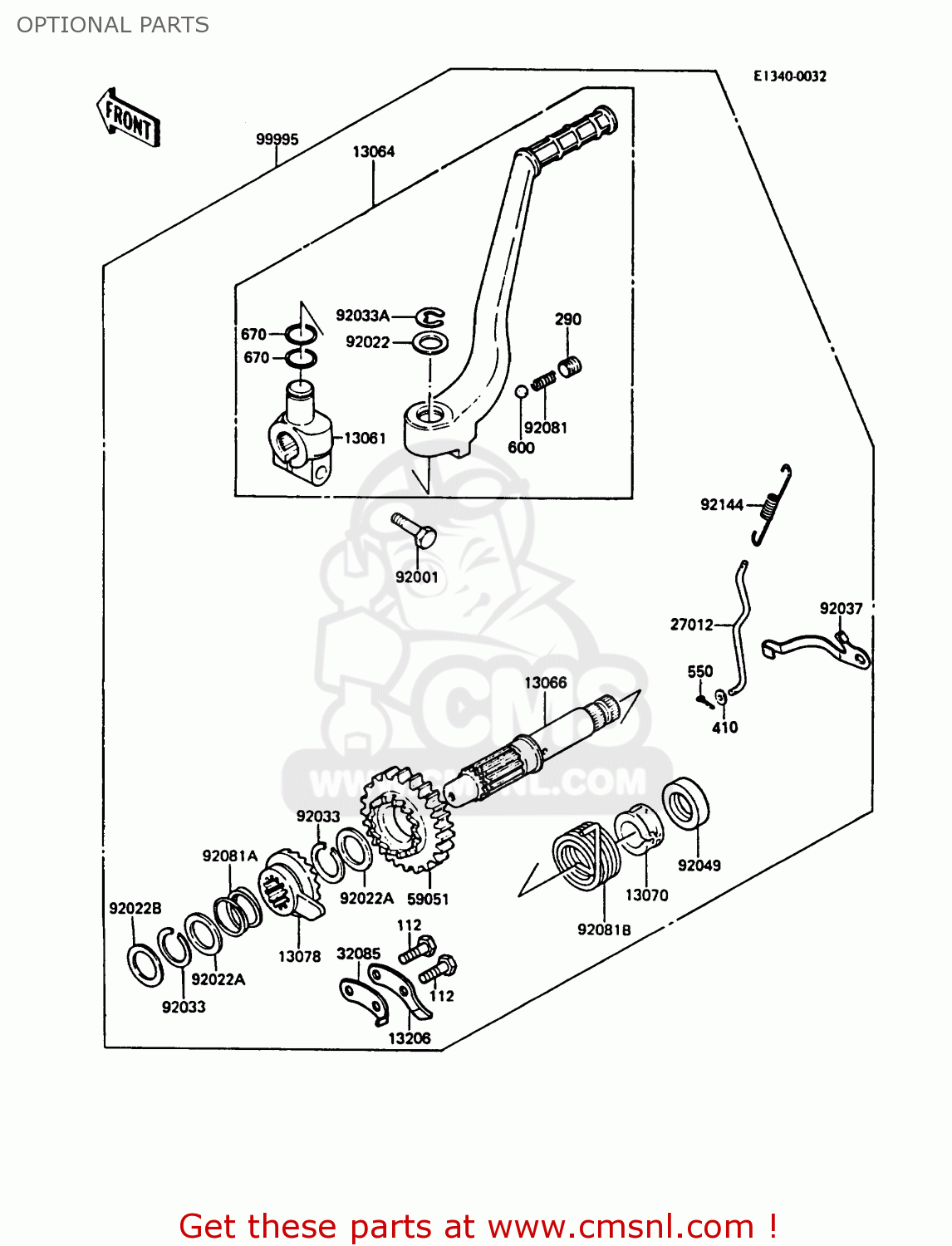 OPTIONAL PARTS KL500-A2 KLR500 1988 AR