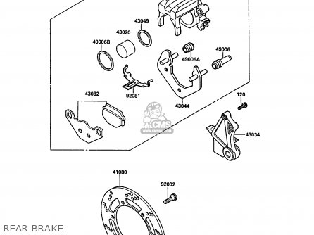 REAR BRAKE - KL500-A2 KLR500 1988 AR