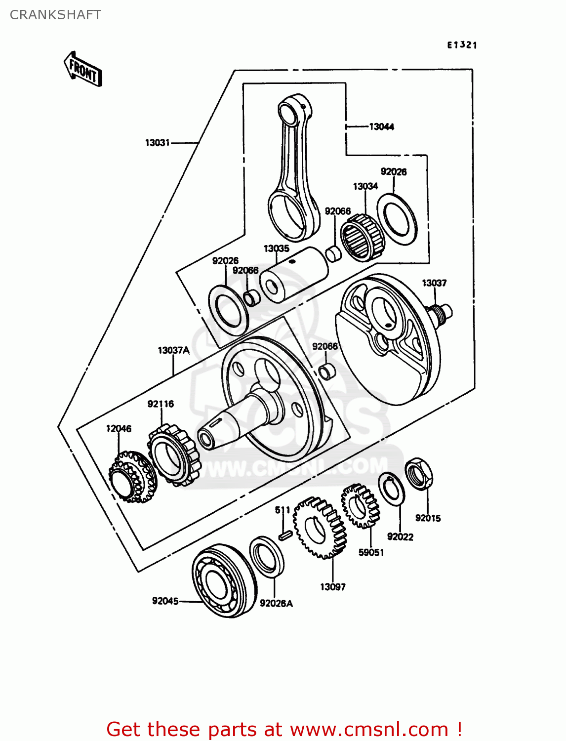 CRANKSHAFT KL500-A3 1989 AUSTRIA