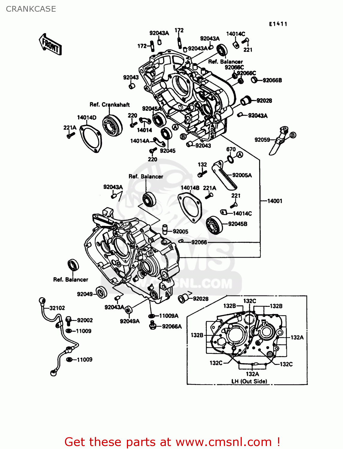 CRANKCASE KL500-A3 1989 AUSTRIA