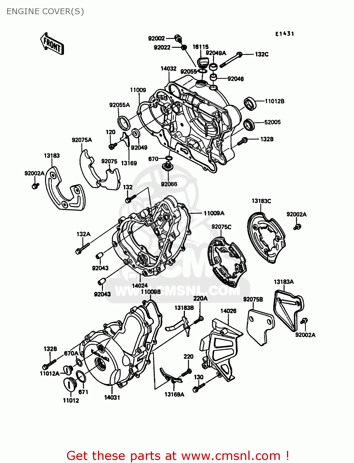 ENGINE COVER(S) KL500-A3 1989 AUSTRIA