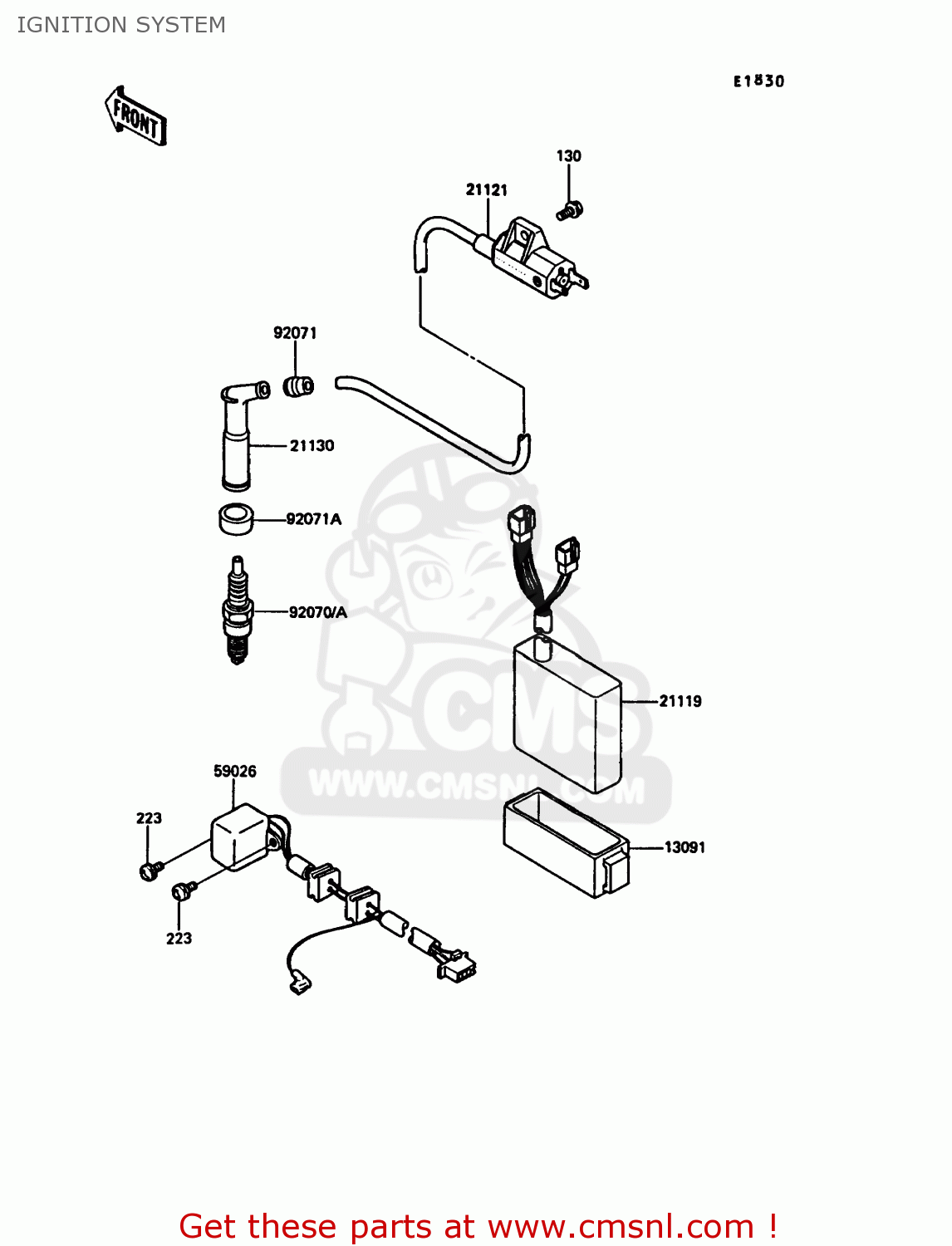 IGNITION SYSTEM KL500-A3 1989 AUSTRIA