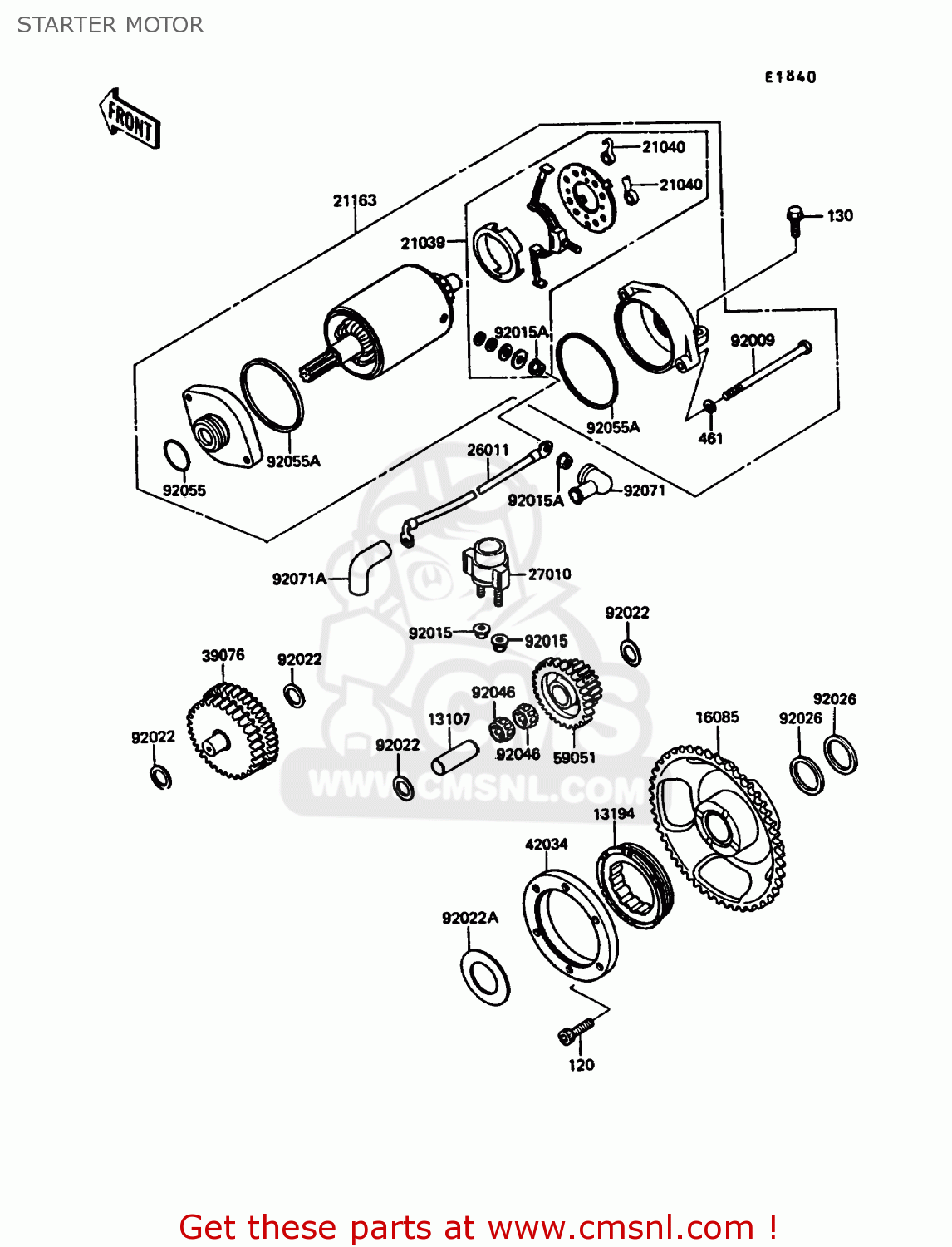 STARTER MOTOR KL500-A3 1989 AUSTRIA