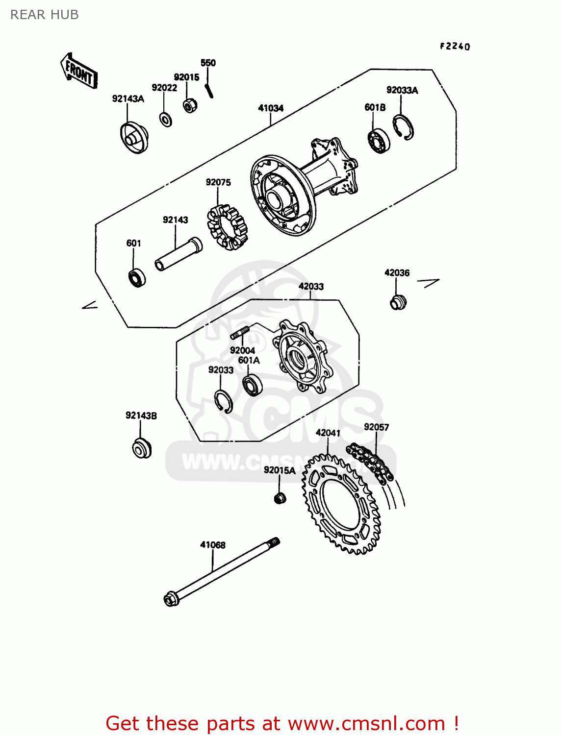 REAR HUB KL500-A3 1989 AUSTRIA