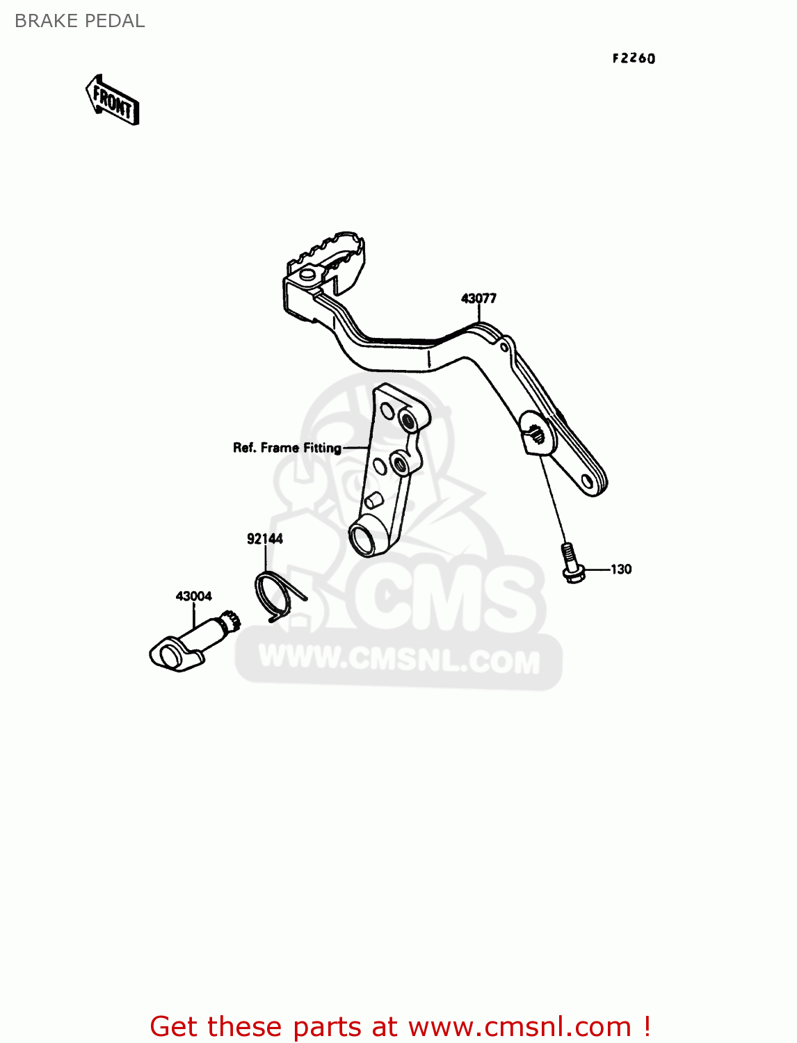 BRAKE PEDAL KL500-A3 1989 AUSTRIA