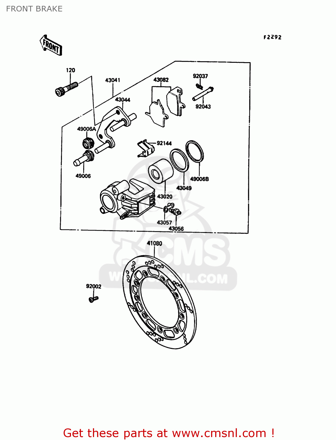 FRONT BRAKE KL500-A3 1989 AUSTRIA
