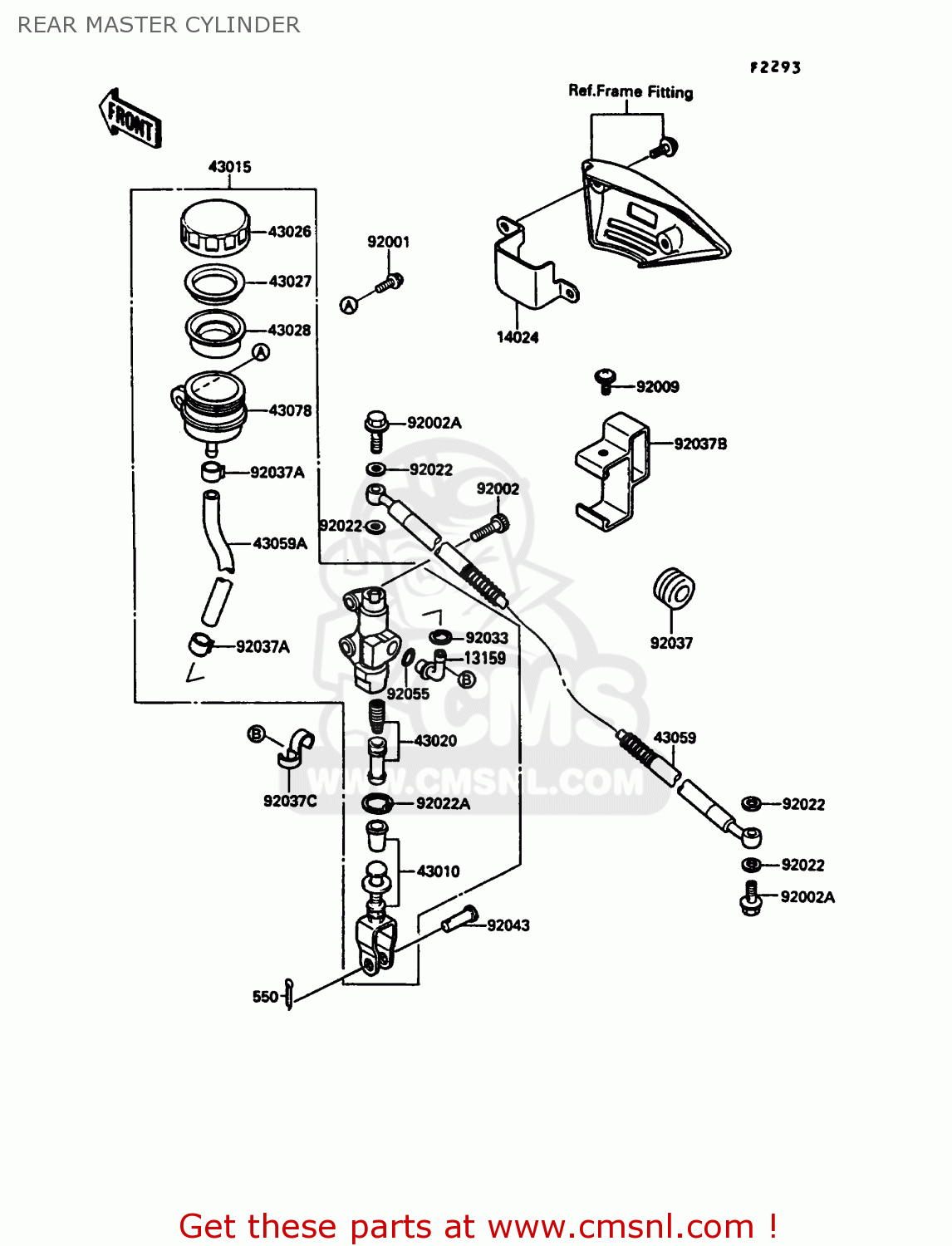 REAR MASTER CYLINDER KL500-A3 1989 AUSTRIA