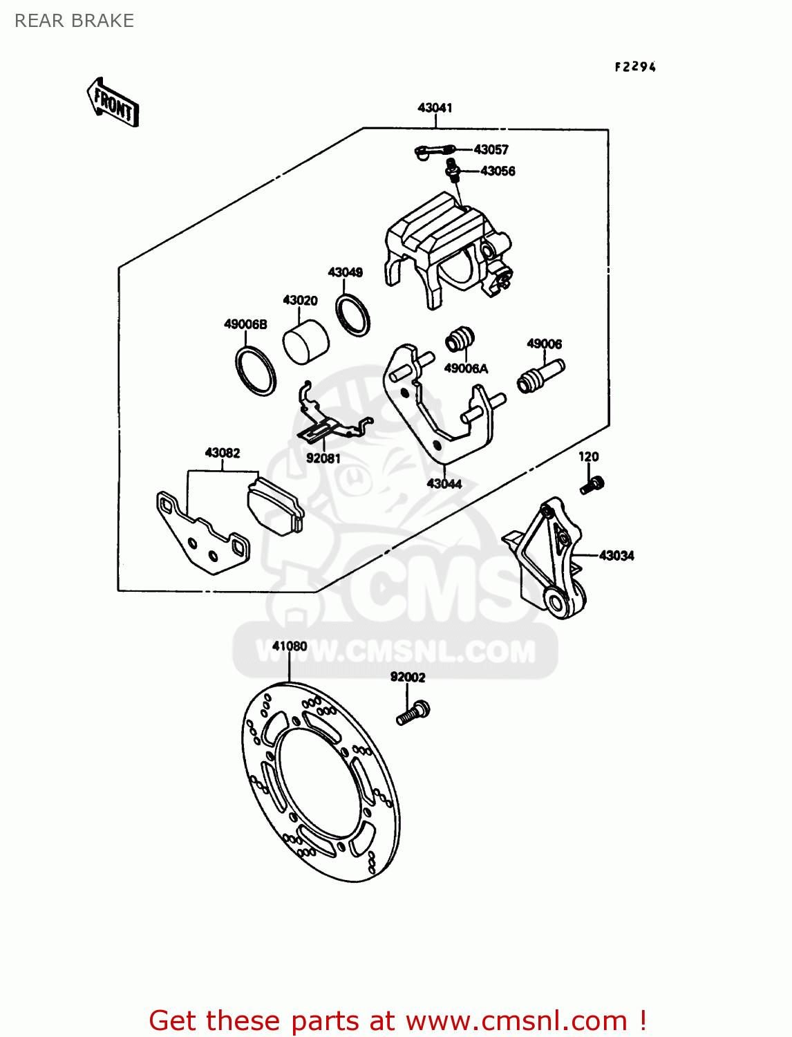 REAR BRAKE KL500-A3 1989 AUSTRIA