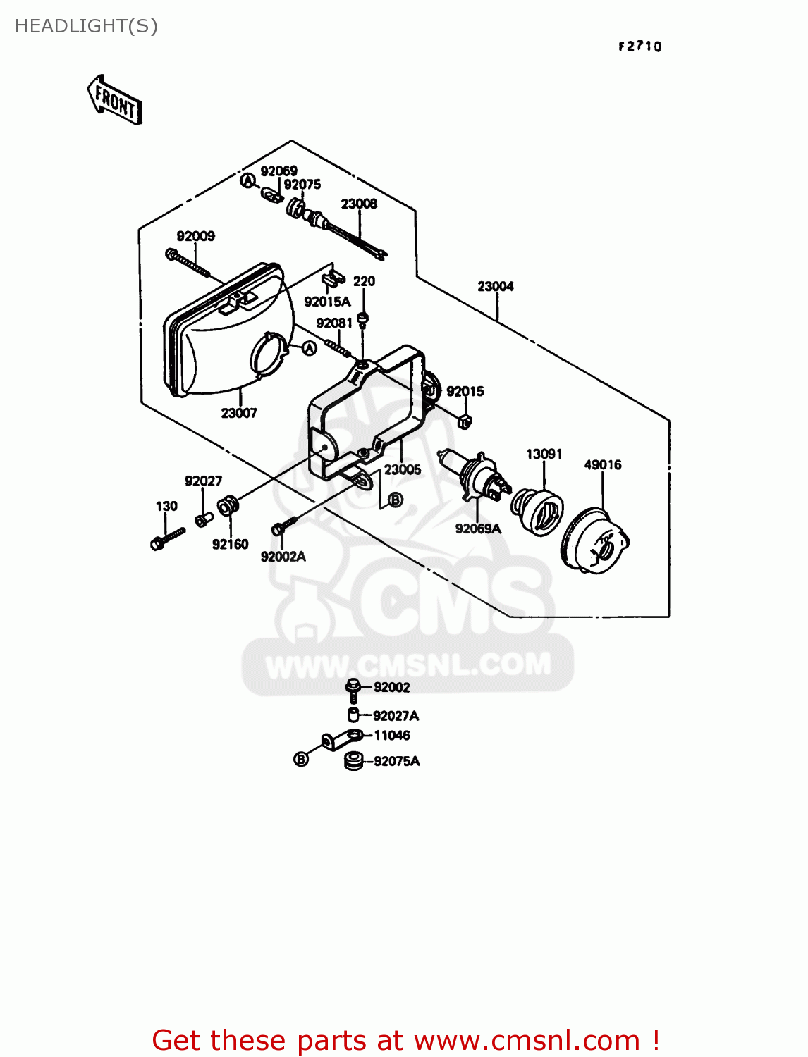 HEADLIGHT(S) KL500-A3 1989 AUSTRIA