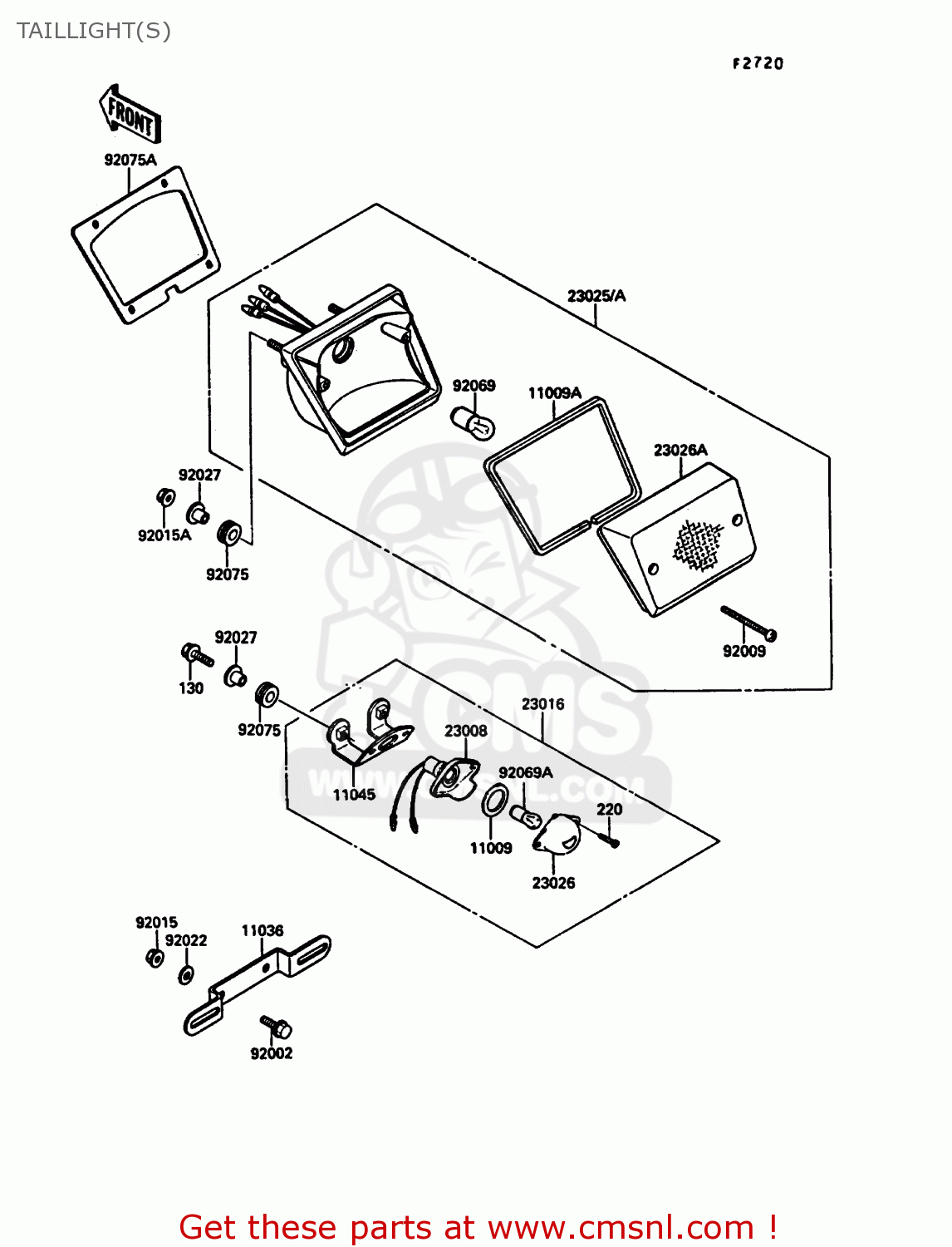 TAILLIGHT(S) KL500-A3 1989 AUSTRIA