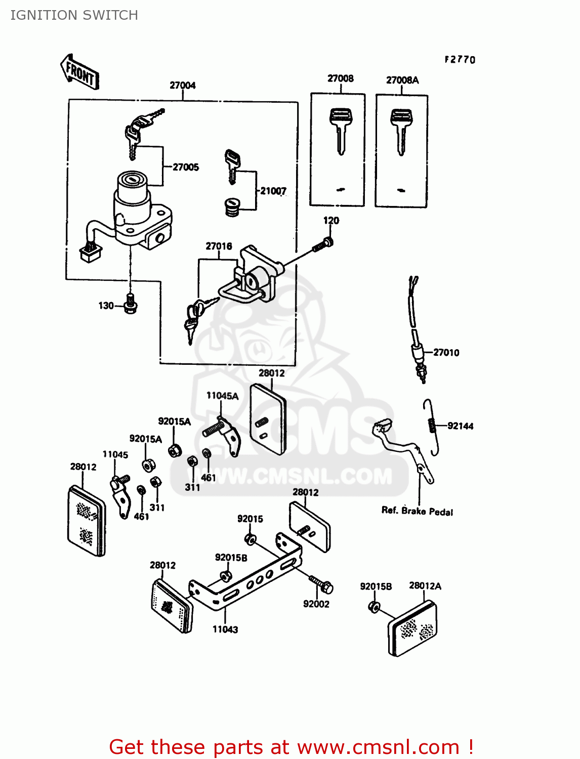 IGNITION SWITCH KL500-A3 1989 AUSTRIA