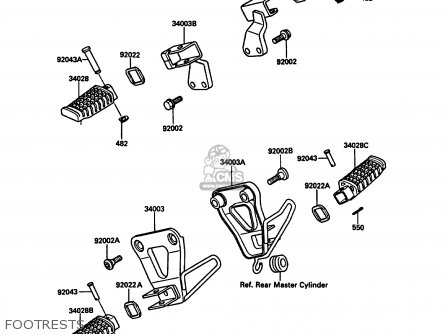 FOOTRESTS - KL500-A3 1989 AUSTRIA
