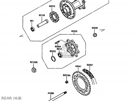 REAR HUB - KL500-A3 1989 AUSTRIA